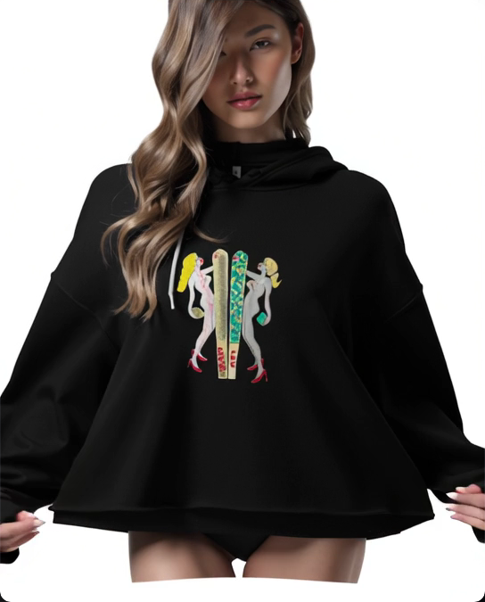 Artful Crop Hoodie Quiet Confidence Edition