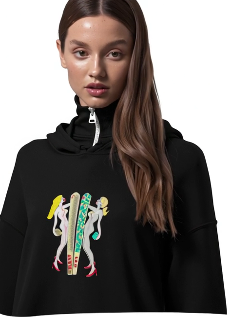 Artful Crop Hoodie Quiet Confidence Edition